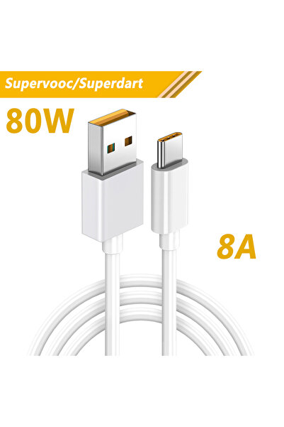 realme 2m 80W a to c cable Original Supervooc Superdart Cable 80w 100w 67w Usb Type C Fast Charger C