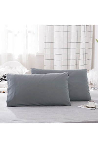 Choice 50x75 سم رمادي داكن 2 قطعة غطاء وسادة غرفة نوم، أغطية وسائد ناعمة ومري...