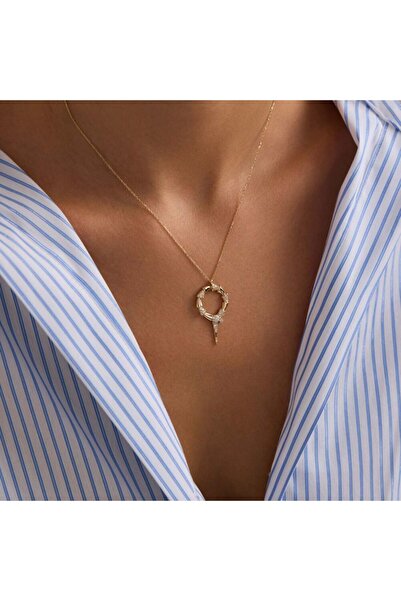 Sembol Gold Yılan Kolye Özel Tasarım 3.0 cm Uc 45 cm Zincir