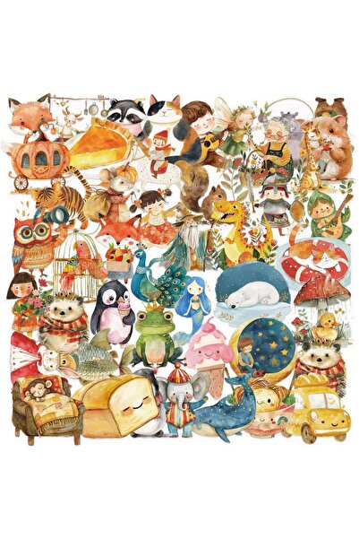 Choice 50pcs 50pcs Fairy Tale Watercolor Graffiti Stickers Set Cute Aesthetic...