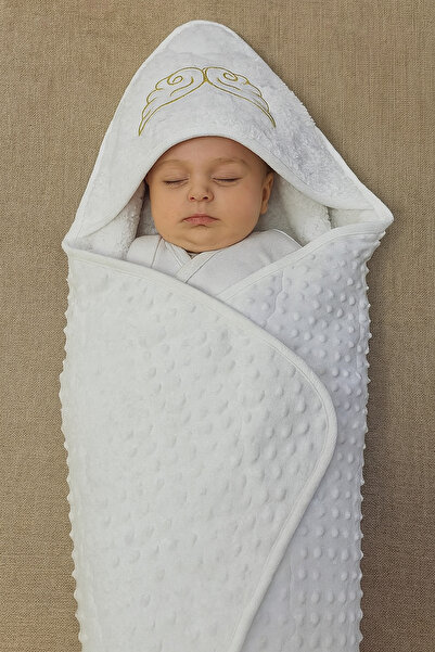 Amur بطانية حمص للأطفال البنات/الأولاد، مطرزة على شكل دمية دب، مناسبة لحديثي ...