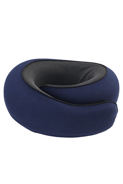 Choice وسادة سفر من إسفنج الذاكرة باللون الأزرق الداكن على شكل حلزون، وسادة ر...