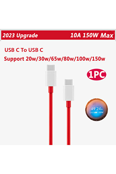 Oneplus كابل USB C إلى C بطول 1 متر كابل أصلي Supervooc 150 واط 100 واط 80 واط كابلات USB Type C Warp Charge 65 واط