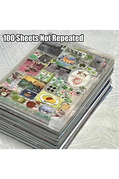 Choice 100 ورقة 100 ورقة غير متكررة Y2K عشوائية ملصقات لامعة لطيفة لملصقات زخ...