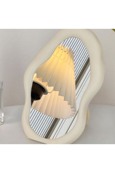 Choice مرآة مكياج بيضاء 1 قطعة على شكل كريم زخرفية غير منتظمة بسيطة قائمة على...