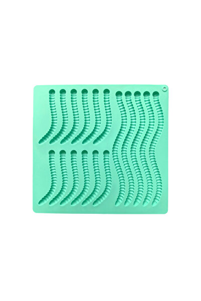 Choice 013green 1pc الحجم والشكل دودة حلوى لينة سيليكون قالب DIY الشوكولاتة ح...