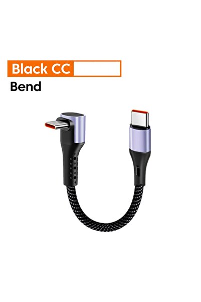 Choice 0.15 م كوع مزدوج TYPE-C 0.15 م/0.30 م كابل USB C قصير كوع USB A/USB C إلى Type C كابل شحن سريع