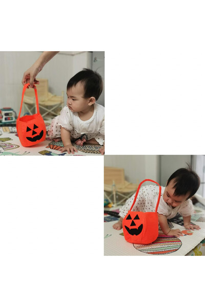 LXGKREL Set of 5 Halloween bags Lxgkrel, textile, orange/black, 20 x 13 x 15 cm