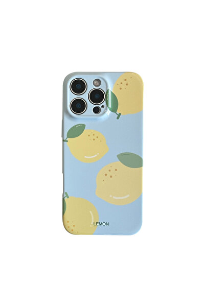 Choice iPhone 16 Pro Pc + tpu SKY BLUE Summer Blue Refreshing Fruit Lemon Pat...