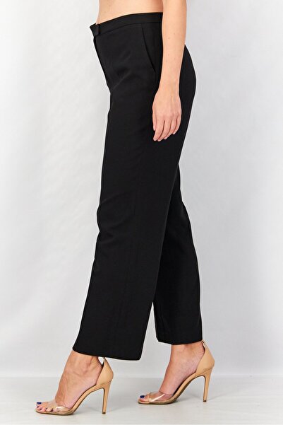 Kasper Women Petite Solid Trousers, Black