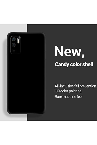 Choice جراب حماية من السيليكون السائل الأسود لهاتف Redmi Note 10 5G، متوافق م...