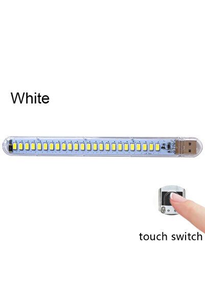 Choice 1pcs 24 LED Touch White Mini Portable USB LED Book Light DC5V Ultra Bright Reading Book Lamp 3leds 8