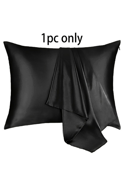 Choice 500*750mm black Satin Pillowcase 21 Momme 600 Thread Count for Hair an...