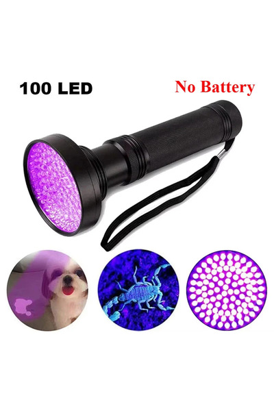 Choice 100 LED UV Flashlight 100/128 LED UV Light 395nm UV Flashlights Ultraviolet Torch Black Light Detect