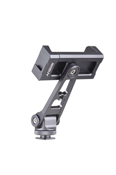 Choice مشبك الهاتف Andoer مشبك حامل الهاتف متعدد الوظائف من سبائك الألومنيوم قابل للدوران 360 درجة مع مزدوج بارد