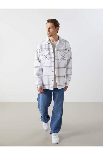 LC Waikiki Create Your Style from Uzg Store | Regular Fit Long Sleeve Plaid Men's Shirt Jacket