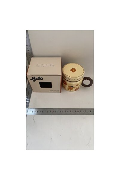 Flippy Ceramic Mug, Flippy, Coffee Mug, Tea Mug, Universal Mug, Unisex, Mug with Lid, Beige