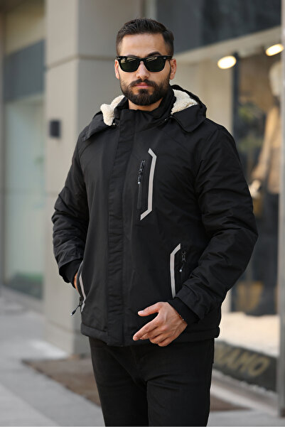 MRD SPORT Fur Inside Hooded Coat