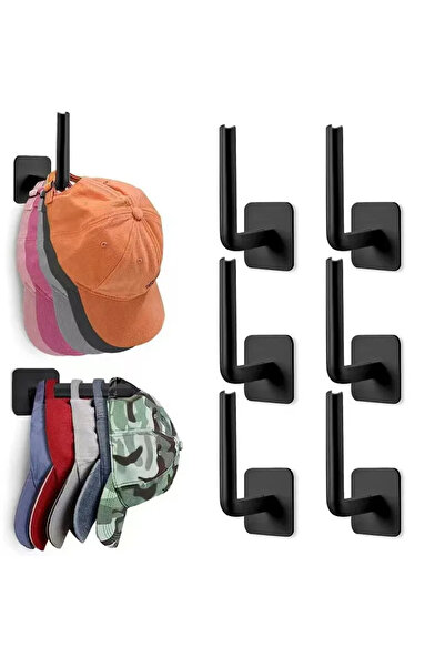 Choice 4 قطع حامل قبعات أسود، رف قبعات للبيسبول، خطافات لاصقة للقبعات، علاقة ...