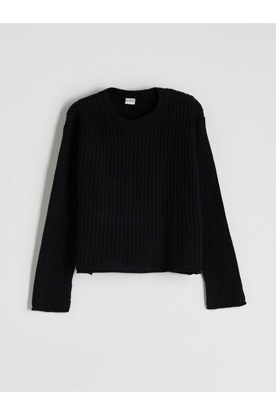 LC Waikiki Rmz Gi̇yi̇m Farkiyla Zero Roba Collar Girls' Knitwear Sweater