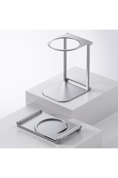 Choice حامل تنقيط القهوة المحمول القابل للطي باللون الرمادي الفاتح، حامل تنقي...