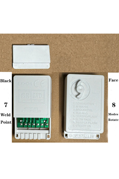Choice A02 7 نقطة لحام LED خافت الضوء EK-04 مقبض من النوع زر من النوع ضوء تعد...