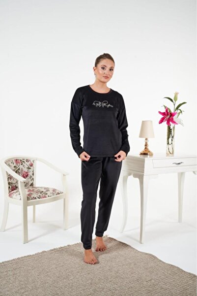 Estiva Women's Winter Velvet Pajama Set