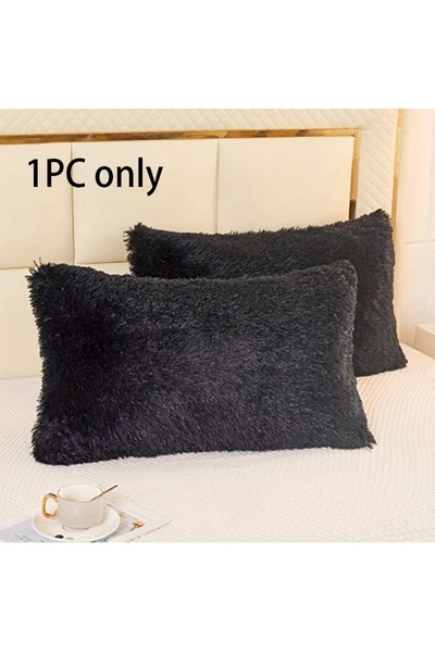 Choice 500*700mm black 1pc Faux Fur Pillowcases , Velvet Super Soft and Cozy,...