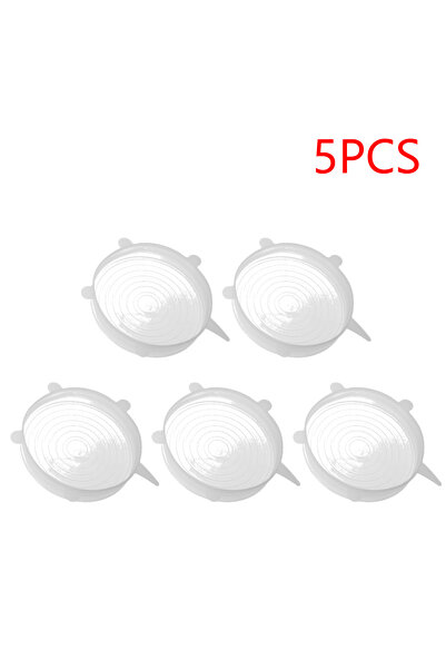 Choice 16cm 5pcs 1/5pcs Silicone Preservation Cover Reusable Airtight Food Universal Dish Stretch Round Li