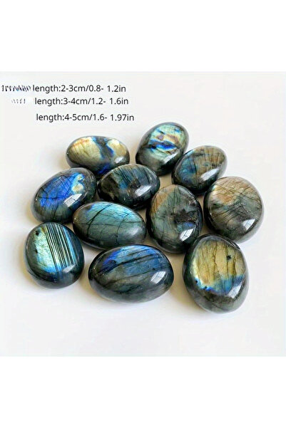 Choice 4-5 سم 1 قطعة حجر قمري طبيعي ملون كريستال لابرادوريت نوناتاك رمادي حجر قمري لامع ديكورا