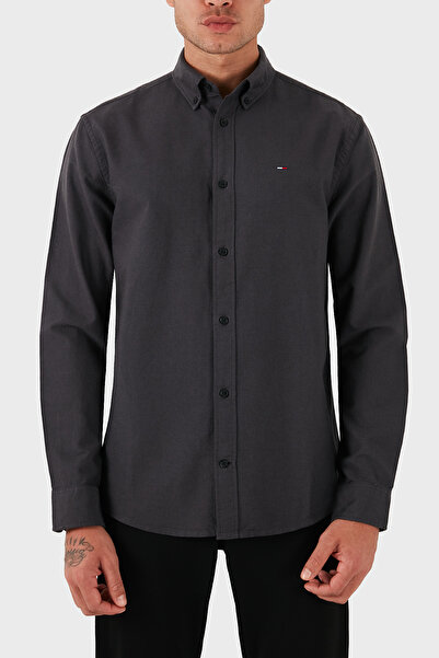 Tommy Jeans % 100 Pamuk Regular Fit Düğmeli Yaka Gömlek Erkek GÖMLEK DM0DM21298 BDS