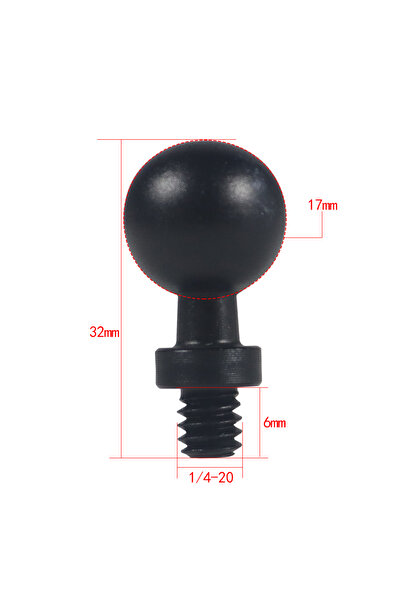 Choice AUTO B 17 كرة 1 4 برغي 17 مم محول رأس كروي مشبك تثبيت لكاميرا Gopro Action Camera 17 مم رأس كروي Con