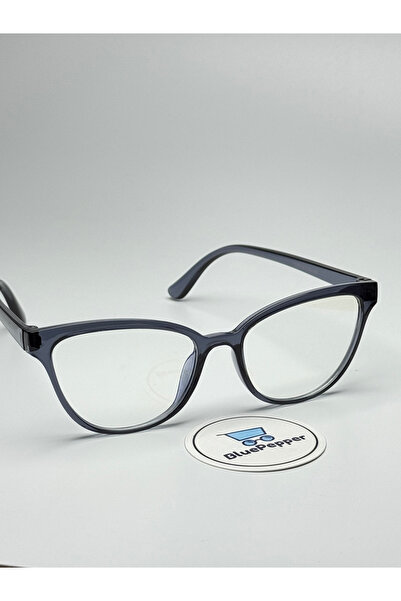 BluePepper Lily Gray Blue Light Protection Glasses Unisex Cateye Can Change Optical Compatible Glasses