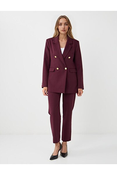 Jimmy Key Gabardine Jacket with Metal Button Detail on the Edge