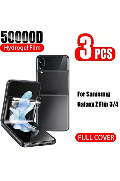 Choice1 3 قطع من فيلم هيدروجيل لهاتف جالاكسي زد فليب 4، 3 قطع من أفضل فيلم جل...