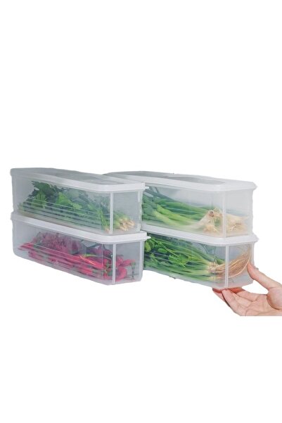 Choice >8 inch 4pcs Transparent HealthyFoodStorageContainers Plastic Food Containers with Removable Lids St