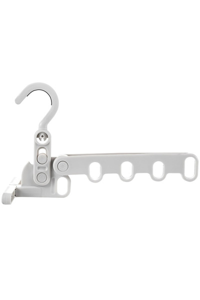 Choice شماعة ملابس سحرية قابلة للطي باللون الأبيض، رف محمول لتجفيف الملابس أث...