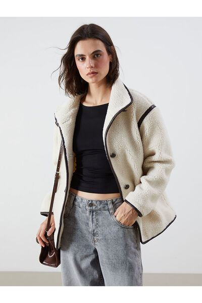 LC Waikiki Vizyon New Season Jacket Collar Women's Plush Coat