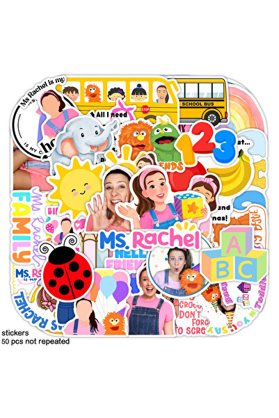 Choice 50 قطعة 50 قطعة ملصقات جرافيتي من Ms Rachel زجاجة مياه كمبيوتر محمول ه...