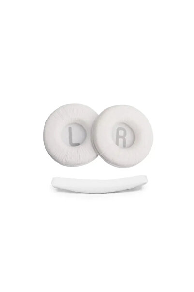 Choice مجموعة بيضاء واحدة لمجموعة سماعات الأذن JBL T500BT T450 مجموعة إسفنج Tune 600 510BT 660NC T520BT 70 مم