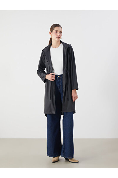 LC Waikiki Create Your Style with Uzg Store |   Women's Hooded Plain Raincoat
