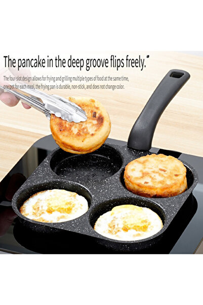 Choice omelet pan Non-Stick 4-in-1 Cast Iron Egg Cooker - Single Handle Fryin...
