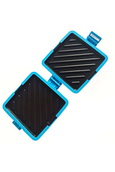 Choice صانع ساندويتشات ميكروويف سهل الاستخدام من السيليكون المخصص للأغذية، لون أزرق، قطعة واحدة، مع أحزمة سيليكون قابلة للتعديل Qu