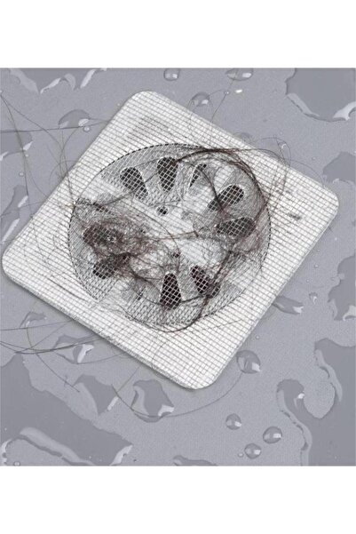 Choice 10Pcs White Bathroom Sink Drain Filter - PVC Woven Drainage Mesh Net Hair Catcher