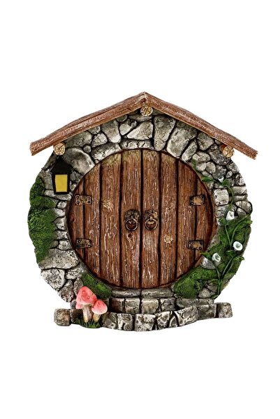 Choice نمط B تماثيل مصغرة لأقزام الجنيات للأبواب منزل الأقزام للفناء فن الحدائق تماثيل منحوتة على الأشجار ديكور