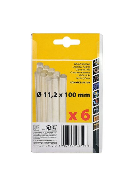 Artool Baton silicon pentru pistol lipit, transparent, 6 buc, 11x100 mm