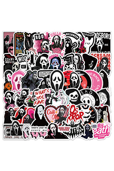 Choice MULTICOLOR 50Pcs Cute Gothic Skull Stickers Ghostface For Laptop Water...