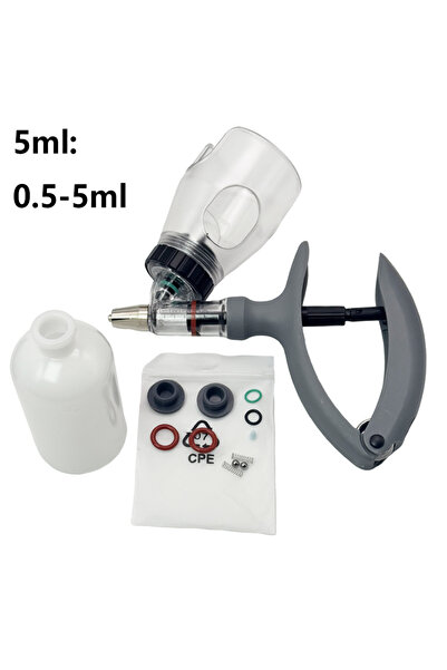 Choice1 5 مل 1 قطعة 2/5 مل حقنة أوتوماتيكية للدواجن مع زجاجة لقاح ماشية محقن مستمر للحيوانات الأليفة Adjus