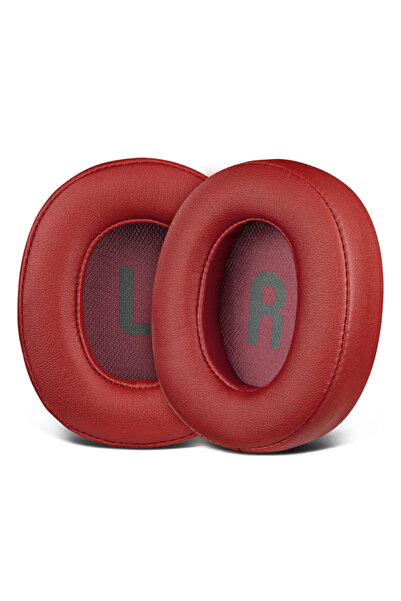 Choice وسادات أذن جلدية حمراء بديلة وسادات أذن للرأس غطاء وسادة أذن قطعة غيار لإصلاح JBL Tune 700BT