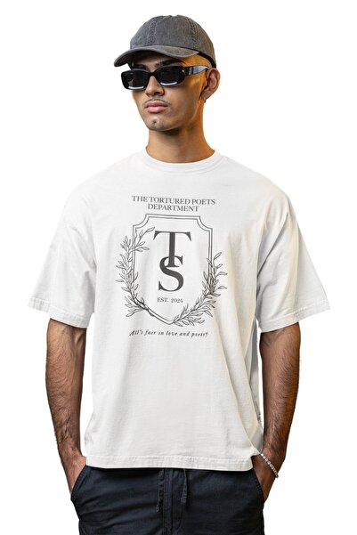 Fuddy Moda تي شيرت مطبوع عليه "قسم الشعراء المعذوبين" من T.S 2024 للجنسين، تي...